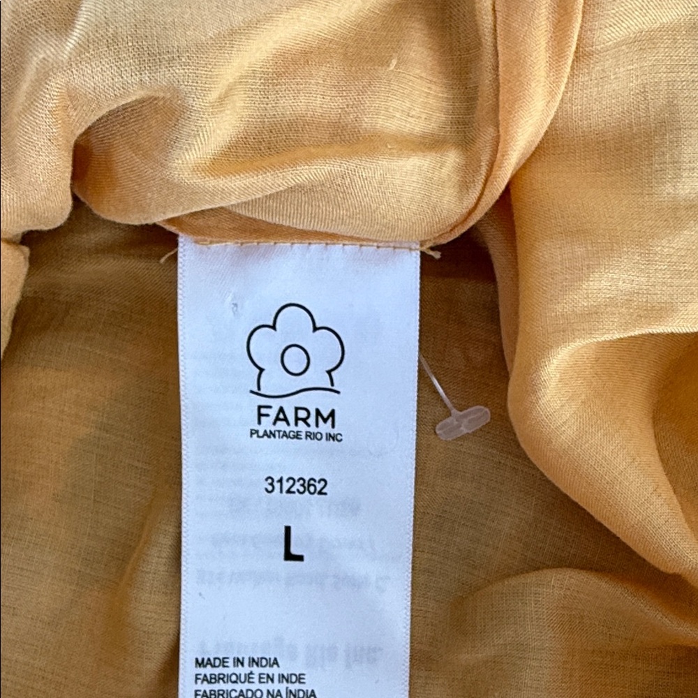 EUC FARM Rio fruit dream pleated long sleeve dress sz L - Picture 8 of 10